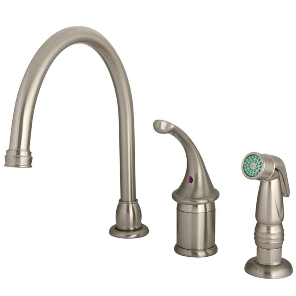 Kingston Brass KB381 Georgian Single Handle Kitchen Faucet w/ Non-Metallic Sprayer