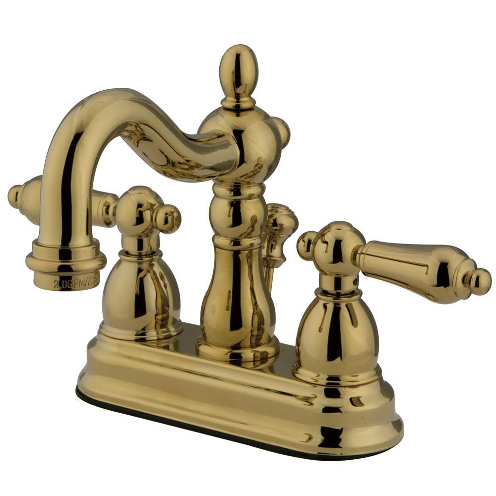 Kingston Brass KS160 Heritage Two Handle 4" Centerset Lavatory Faucet w/ Brass Pop-up