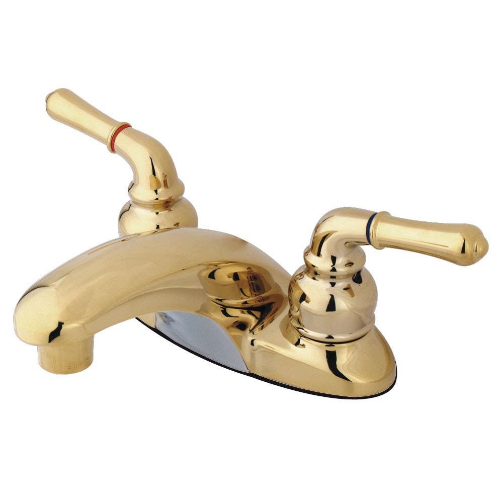 Kingston Brass GKB62 Water Saving Magellan Centerset Lavatory Faucet w/ LP Lever Handles
