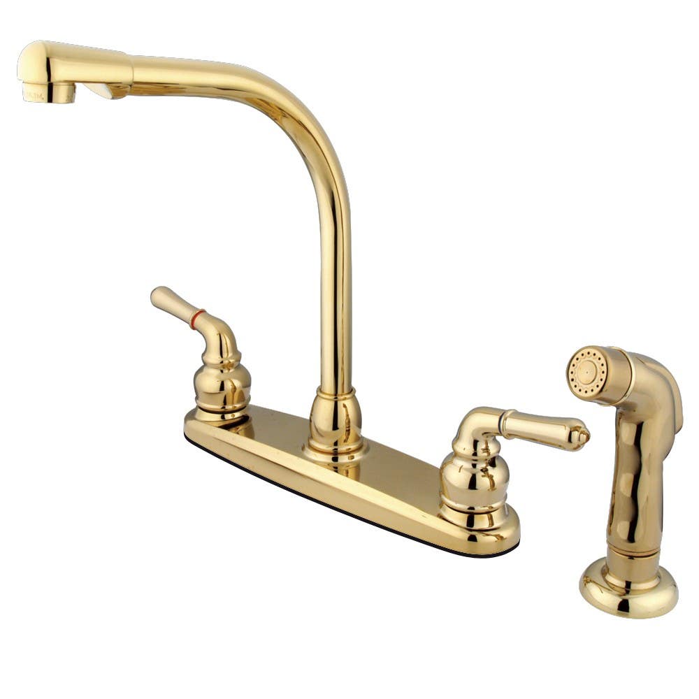 Kingston Brass KB75 Magellan 8" High Arch Kitchen Faucet w/ matching Sprayer