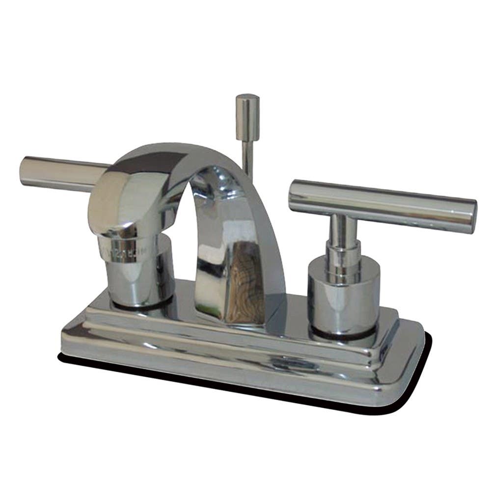 Kingston Brass KS464 Manhattan Two Handle 4" Centerset Lavatory Faucet w/ Brass Pop-up