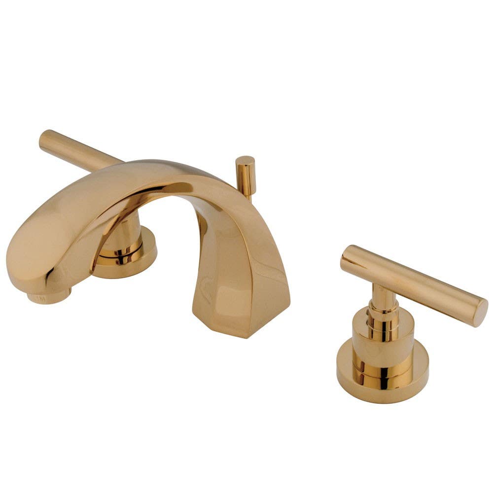 Kingston Brass KS498 Manhattan Two Handle 8" to 16" Widespread Lavatory Faucet w/ Brass Pop-up