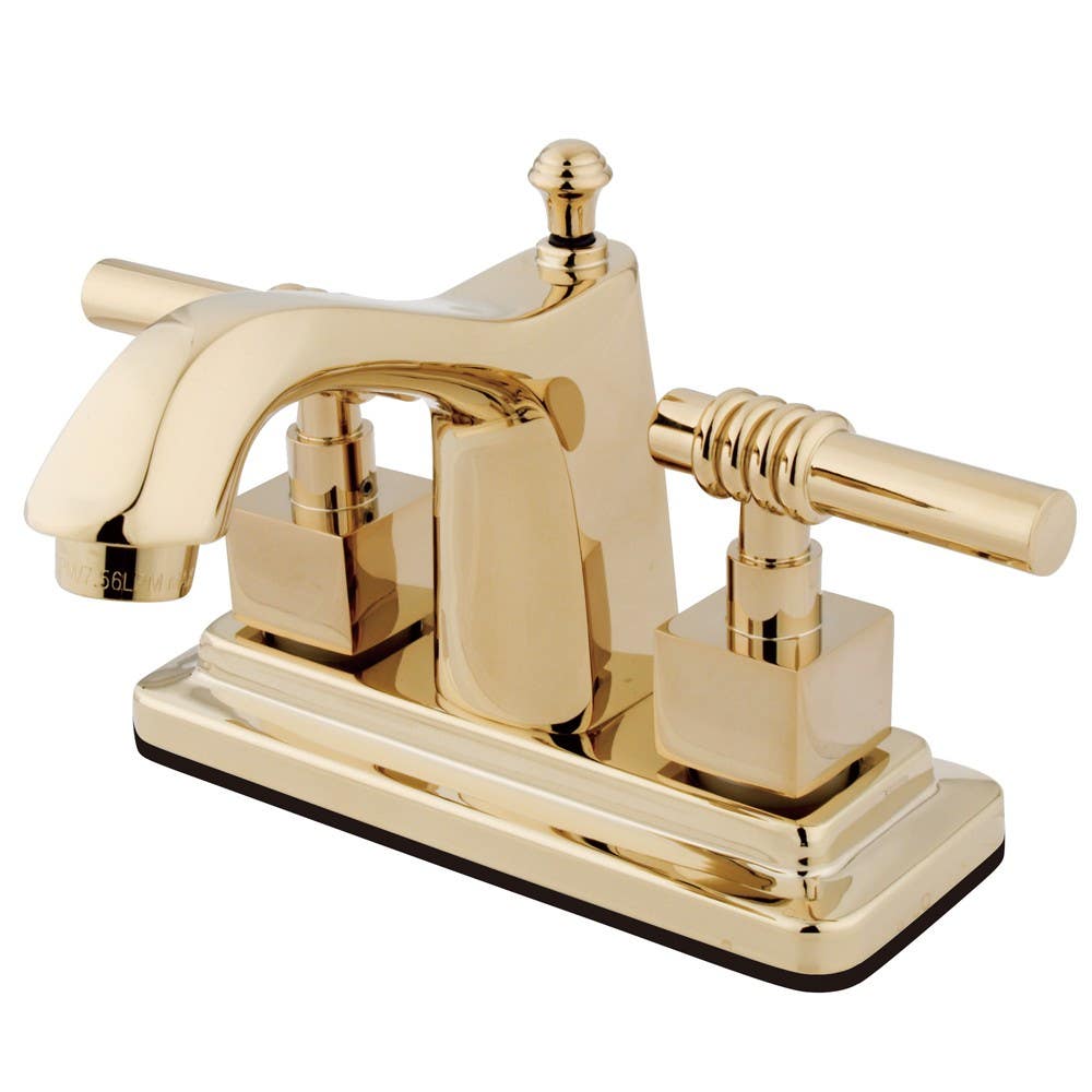 Kingston Brass KS864 Milano Two Handle 4" Centerset Lavatory Faucet w/ Brass Pop-up