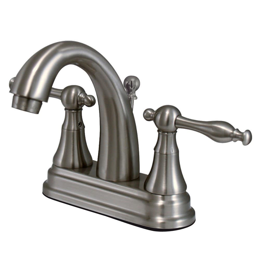 Kingston Brass KS761 Normandy Two Handle 4" Centerset Lavatory Faucet w/ Brass Pop-up