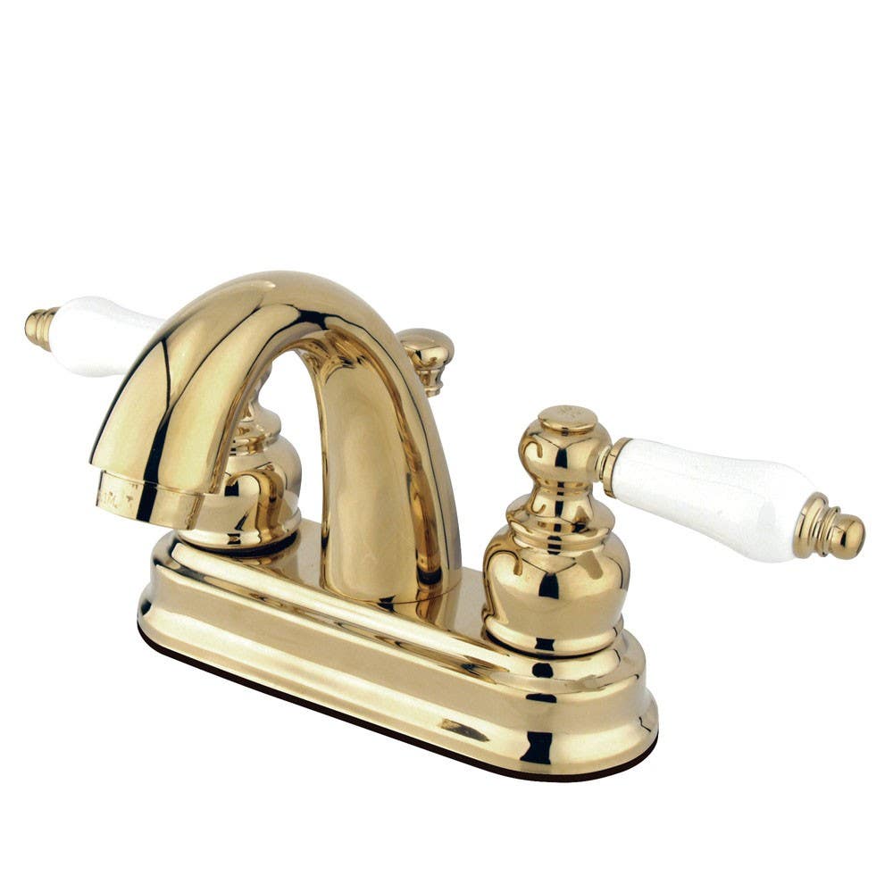 Kingston Brass GKB561 Water Saving Restoration Centerset Lavatory Faucet w/ Porcelain Lever Handles