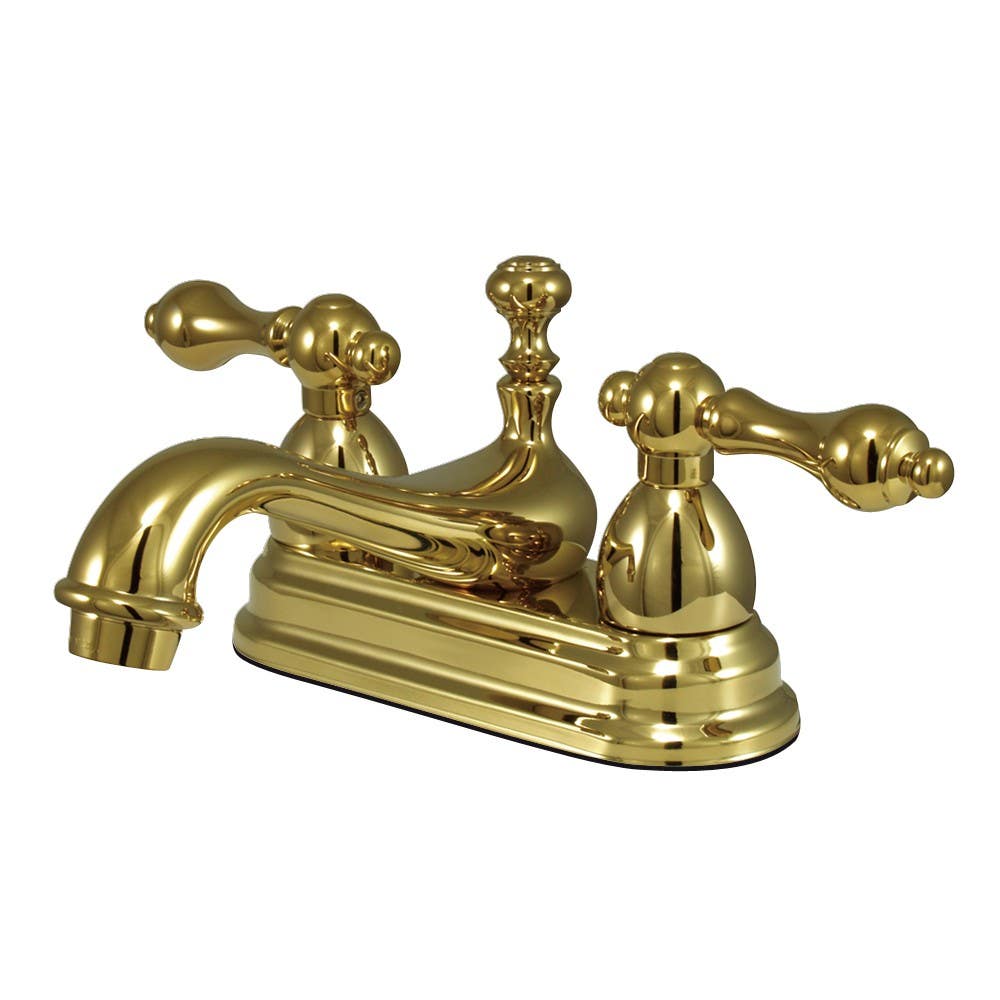 Kingston Brass KS360 Restoration Two Handle 4" Centerset Lavatory Faucet w/ Brass Pop-up