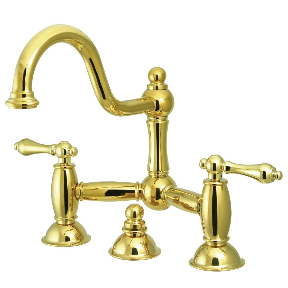 Kingston Brass KS391 Two Handle 8" Widespread Lavatory Faucet w/ Brass Pop-up