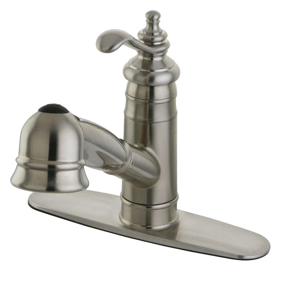 Kingston Brass GSC757 Gourmetier Templeton 8" Centerset Single Handle Kitchen Faucets w/ Pull-Out