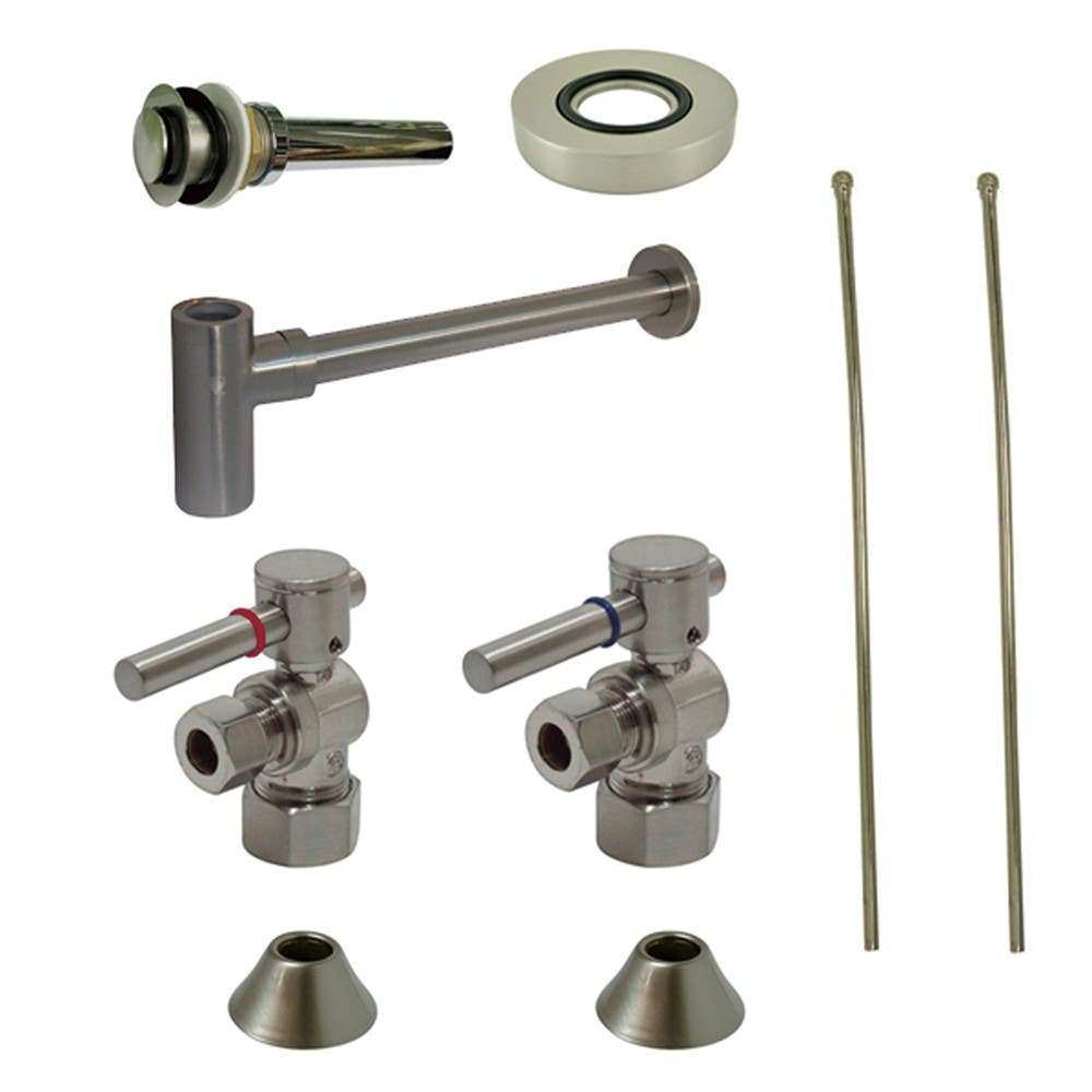 Kingston Brass CC5330 Trimscape Contemporary Plumbing Sink Trim Kit w/ Bottle Trap for Vessel Sink w/out Overflow Hole