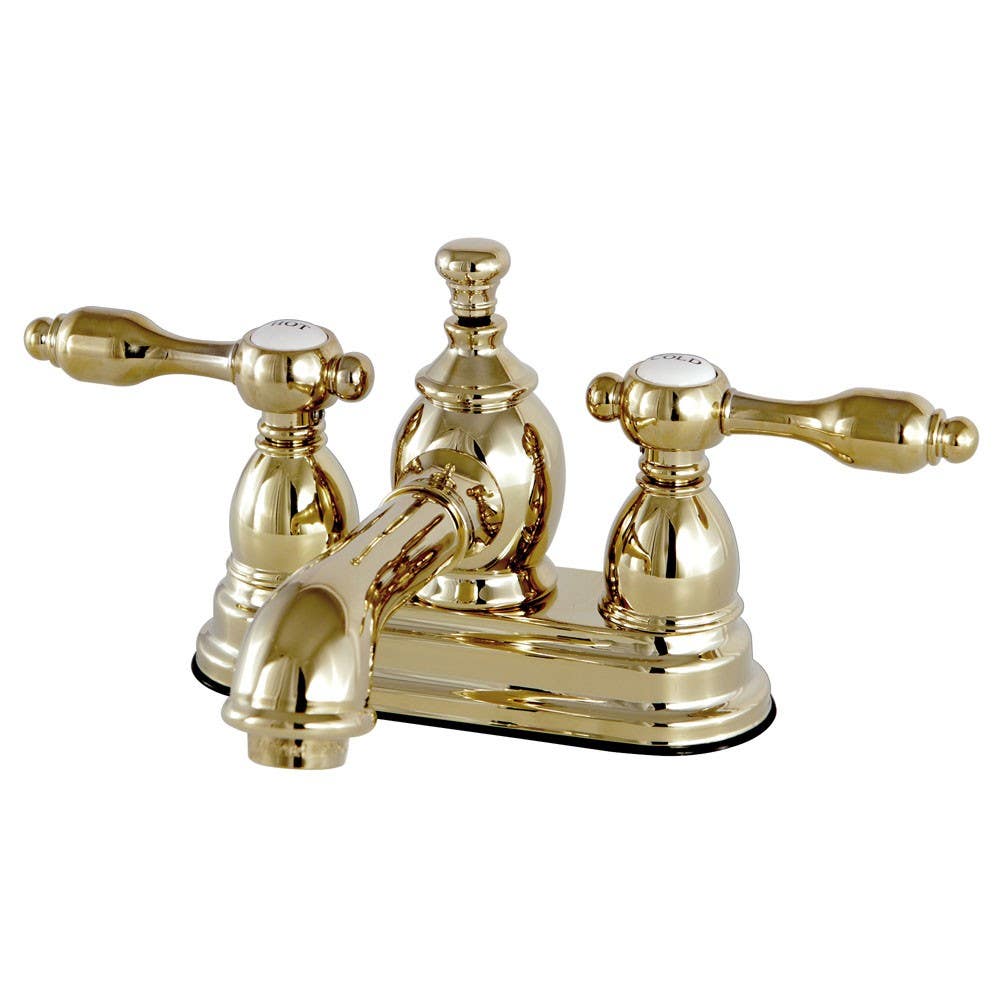 Kingston Brass KS700 4" Centerset Lavatory Faucet w/ Brass Pop-Up & lever handles