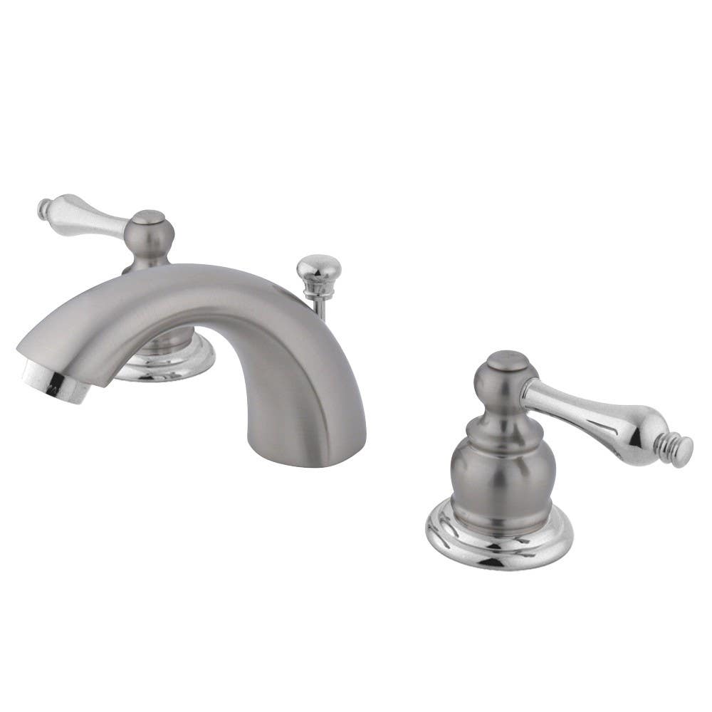 Kingston Brass KB94 Victorian Two Handle 4" to 8" Mini Widespread Lavatory Faucet w/ Retail Pop-up & AL lever handles