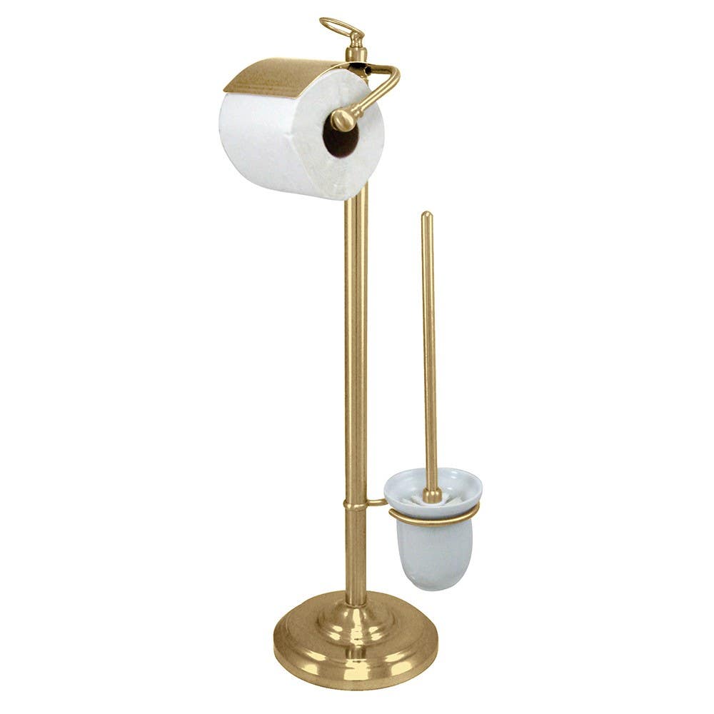 Kingston Brass CC201 Vintage Pedestal Toilet Paper Holder & Brush