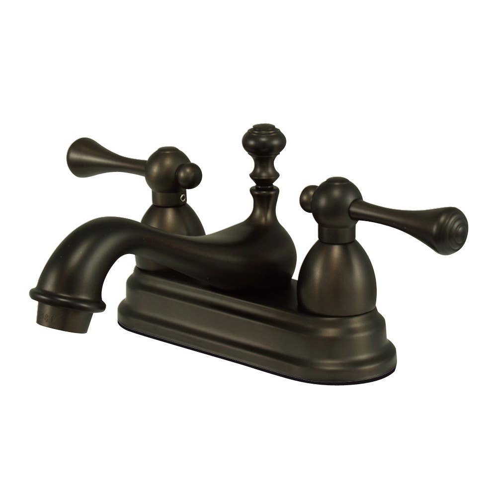 Kingston Brass KS360 Vintage Two Handle 4" Centerset Lavatory Faucet w/ Brass Pop-up & lever handles