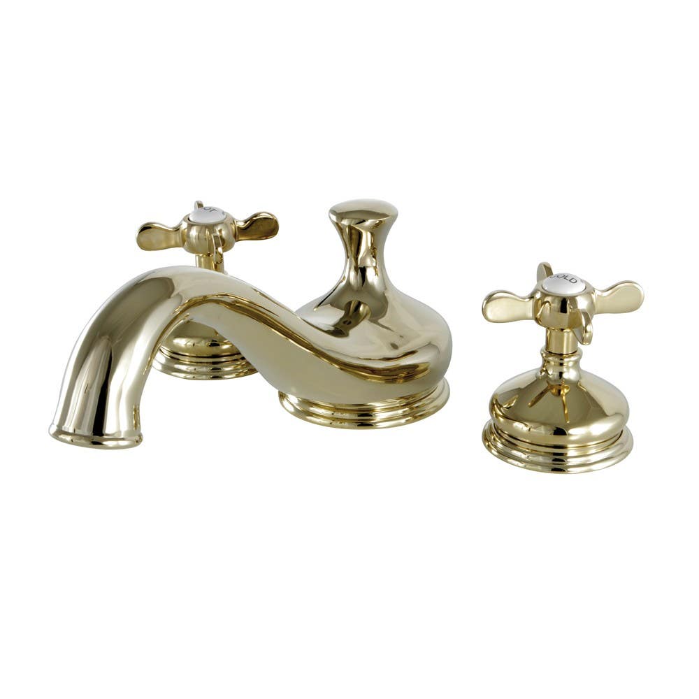 Kingston Brass KS333 Roman Tub Filler with Cross Handle