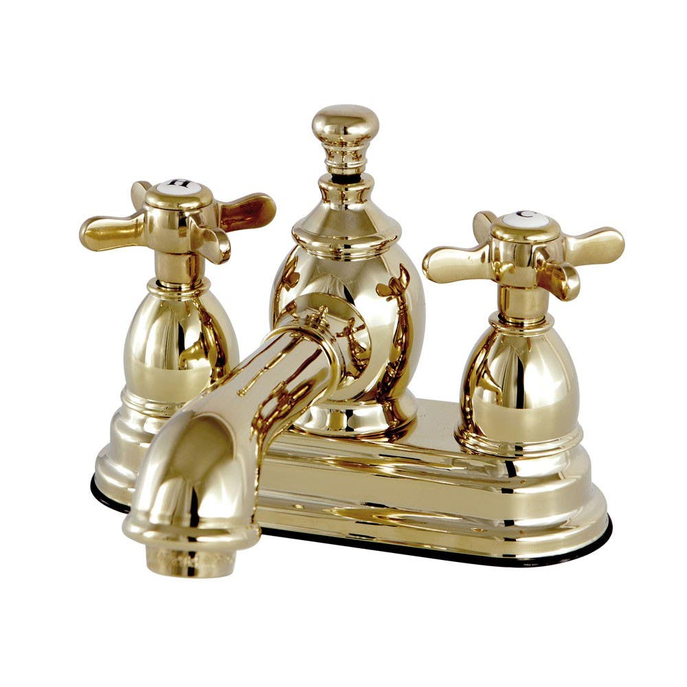 Kingston Brass KS700 4" Centerset Lavatory Faucet with Brass Pop-Up & cross handles