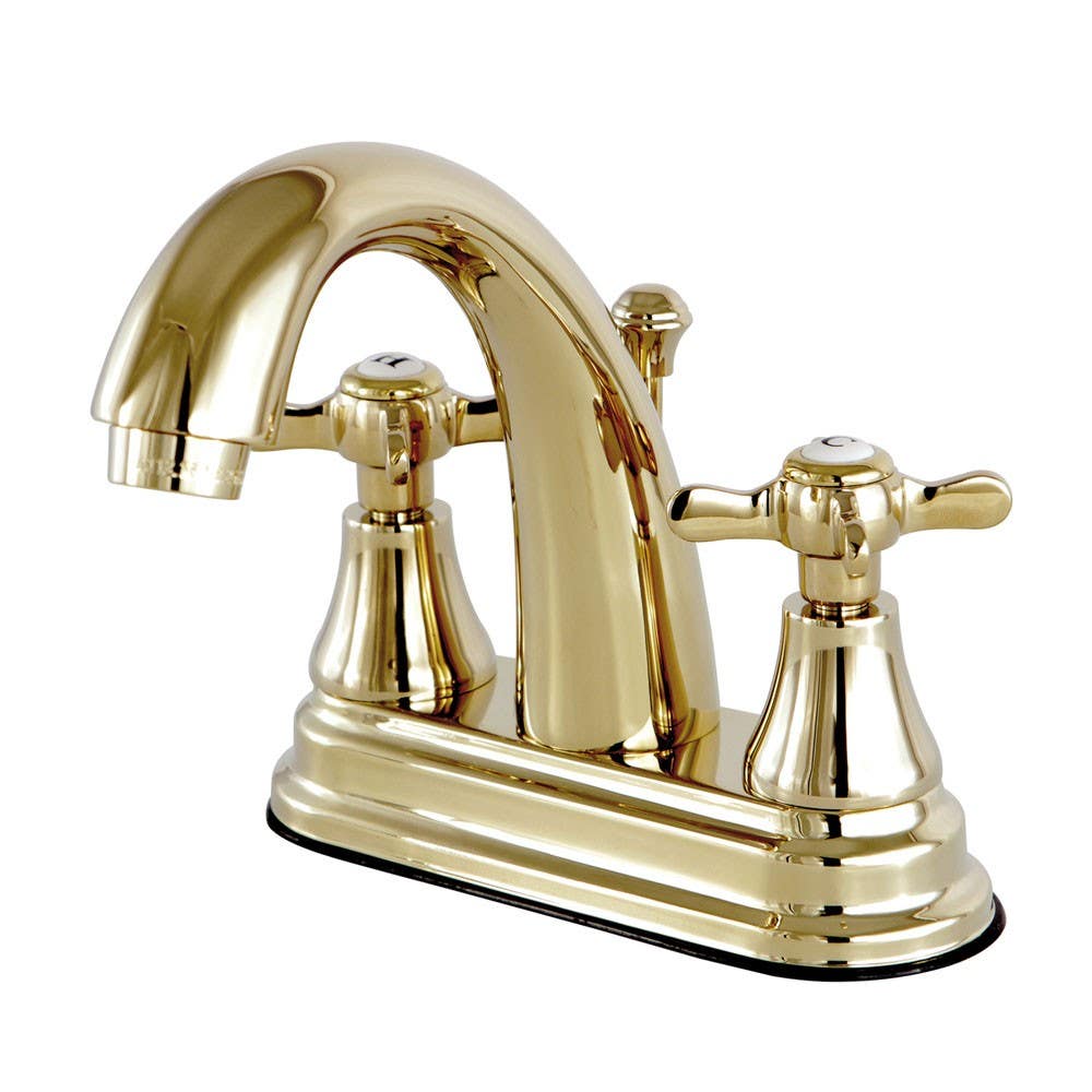 Kingston Brass KS761 4" Centerset Lavatory Faucet with Brass Pop-Up & cross handles