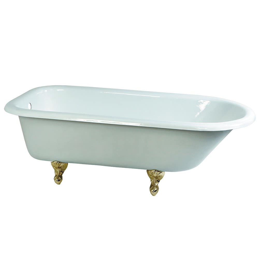 Kingston Brass NHVCTND673123T Aqua Eden 66" Cast Iron Roll Top Bathtub