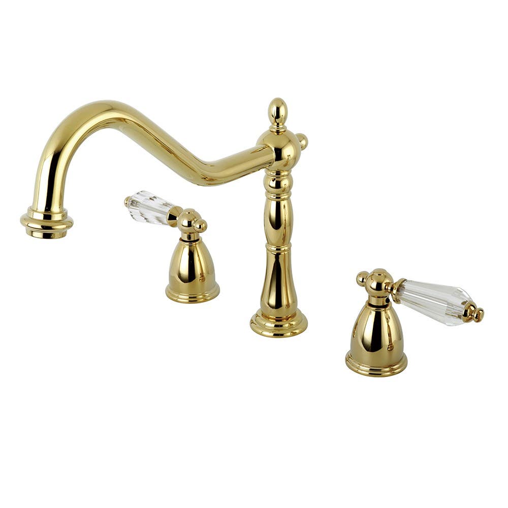 Kingston Brass KB179WLLLS 8" to 16" Widespread Kitchen Faucet Less Sprayer