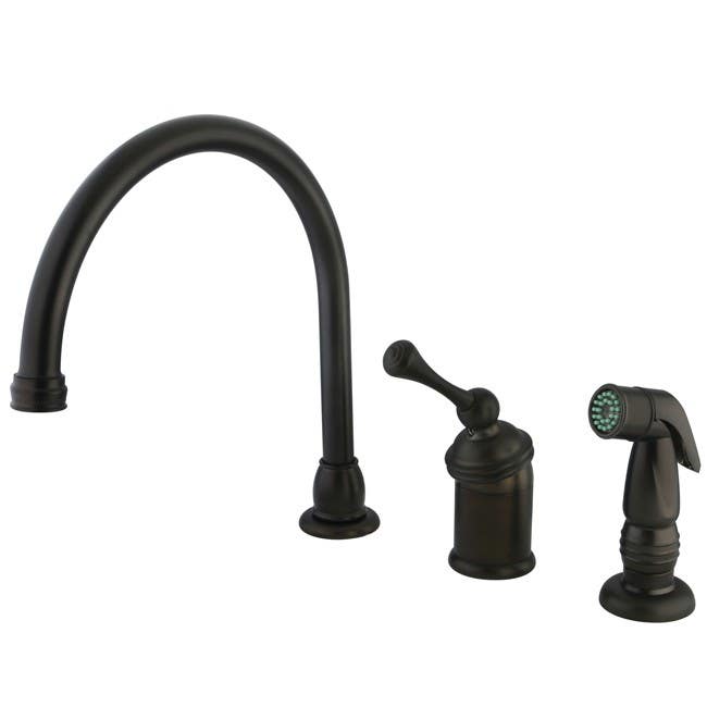 Kingston Brass KB38L Buckingham Single Kitchen Faucet w/ Sprayer