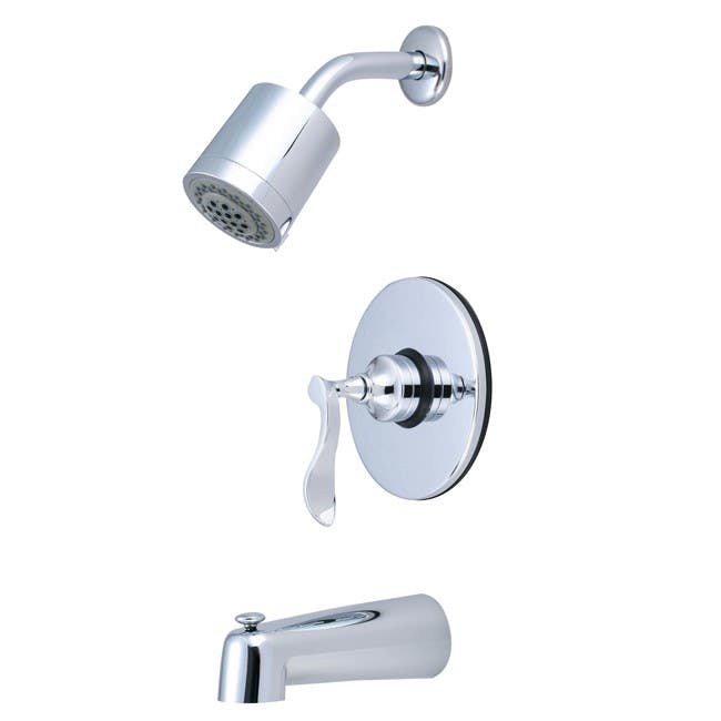 Kingston Brass KB6691CFL Century Tub & Shower, Bright Chrome