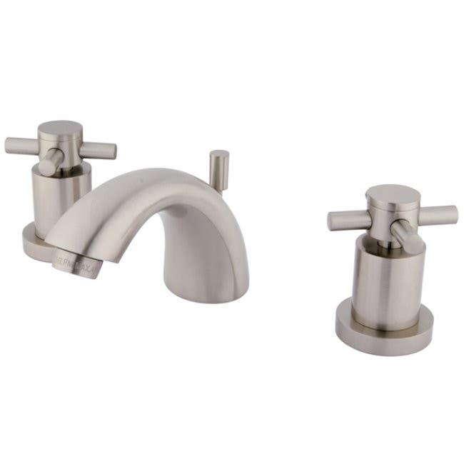 Kingston Brass KS295 Two Handle 4" to 8" Mini Widespread Lavatory Faucet w/ cross handles