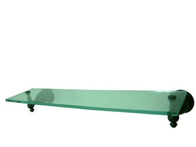 Kingston Brass BA7979C English Vintage Glass Shelf, Bright Chrome