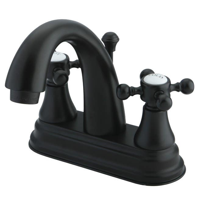 Kingston Brass KS761 English Vintage Two Handle 4" Centerset Lavatory Faucet w/ Brass Pop-up & BX cross handles