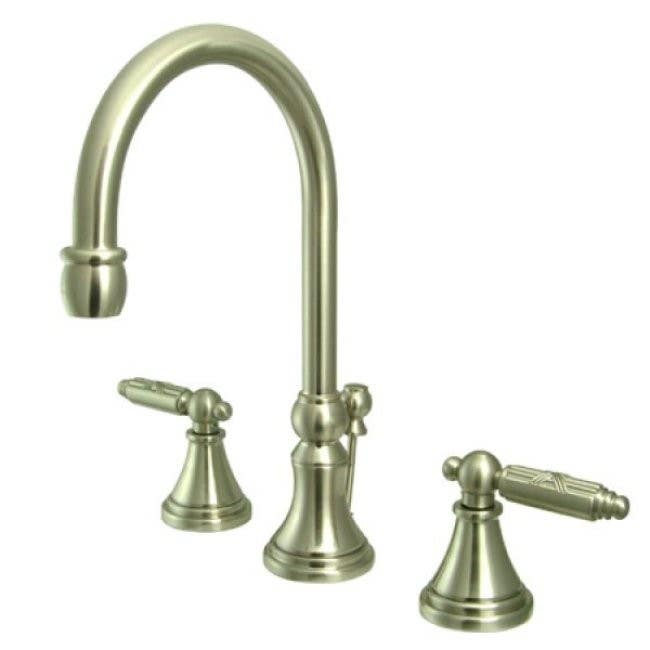Kingston Brass FS298 Governor Two Handle 8" to 16" Widespread Lavatory Faucet w/ Brass Pop-up