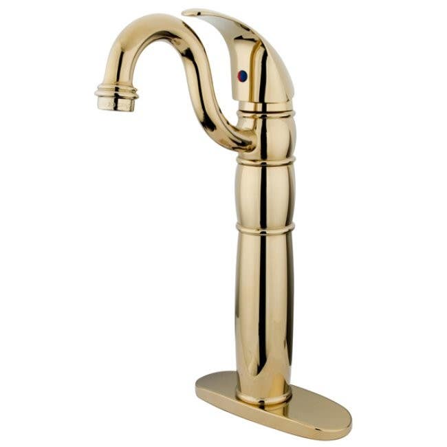 Kingston Brass KB142 Heritage Single Handle Vessel Sink Faucet w/ Optional Cover Plate & LL lever handle