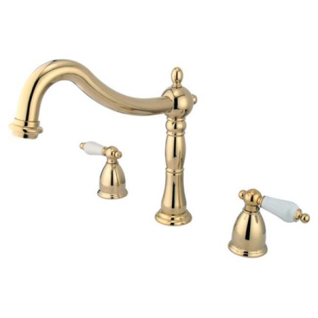Kingston Brass KS134 Heritage Two Handle Roman Tub Filler w/ PL lever handles