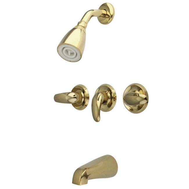 Kingston Brass KB623 Legacy Three Handle Tub & Shower Faucet w/ LL lever handles