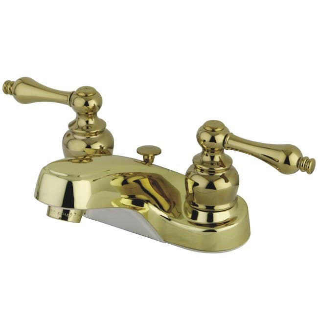 Kingston Brass GKB25 Water Saving Magellan Centerset Lavatory Faucet w/ AL Lever Handles & ABS Pop-Up