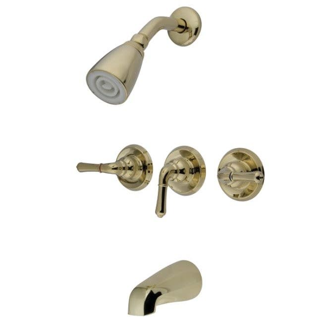 Kingston Brass KB23 Magellan Three Handle Tub & Shower Faucet