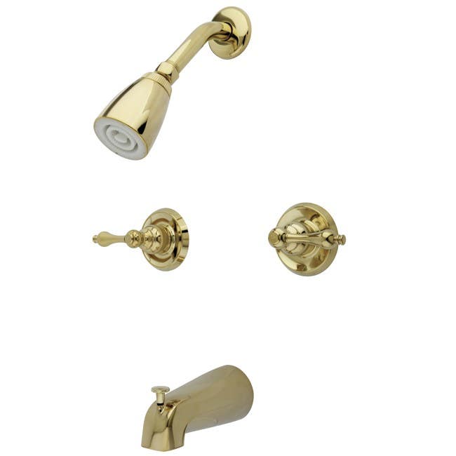 Kingston Brass KB24 Magellan Two Handle Tub & Shower Faucet w/ AL lever handles