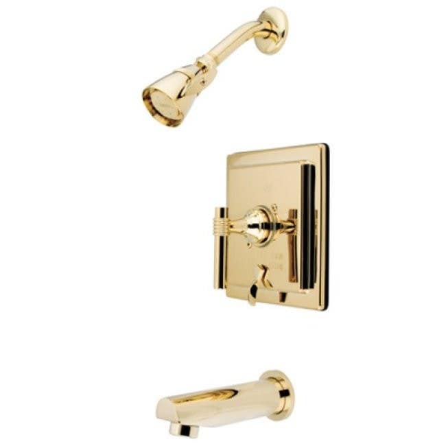 Kingston Brass KB865 Milano Single ML Handle Tub & Shower Faucet