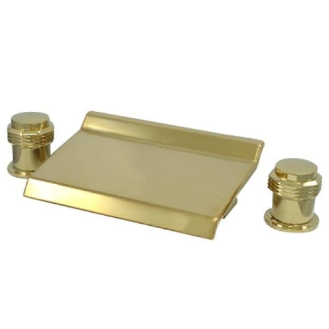 Kingston Brass KS224 Milano Waterfall Roman Tub Filler w/ Milano Round Handle