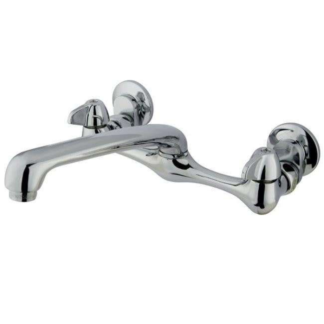 Kingston Brass KF200 Two Handle Wall Mount Kitchen Faucet