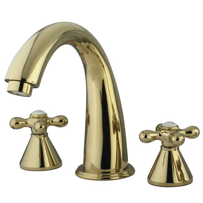 Kingston Brass KS236 Naples Two Handle Roman Tub Filler w/ AX cross handles