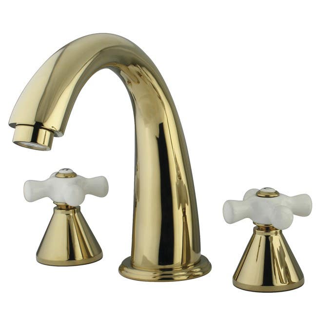 Kingston Brass KS236 Naples Two Handle Roman Tub Filler w/ PX cross handles