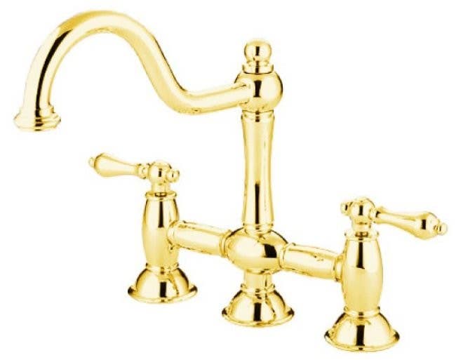 Kingston Brass KS378 Restoration 8" Deck Mount Kitchen Faucet