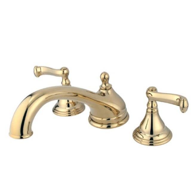 Kingston Brass KS553 Royale Two Handle Roman Tub Filler & FL lever handles