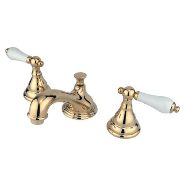 Kingston Brass KS556 Royale Two Handle 8" to 16" Widespread Lavatory Faucet w/ Brass Pop-up & PL lever handles