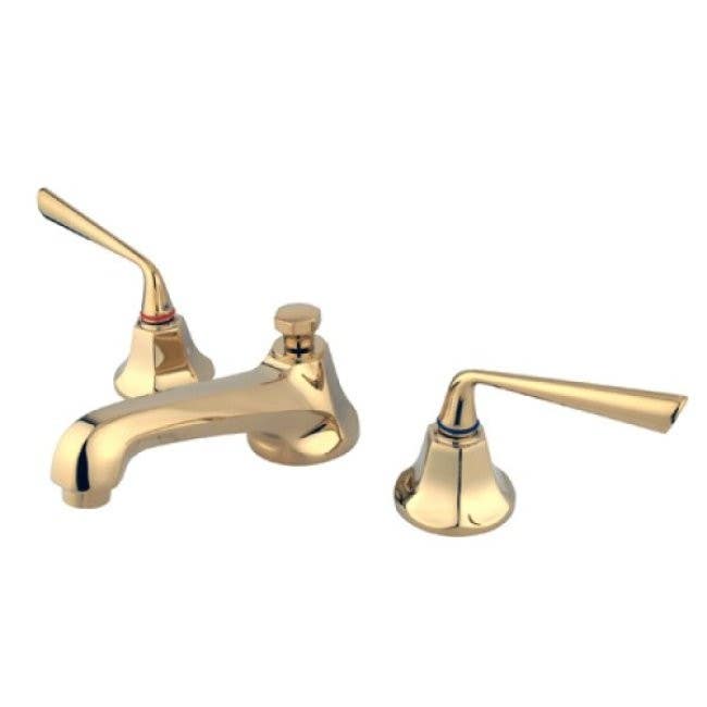 Kingston Brass KS446 Silver Sage Two Handle 8" to 16" Widespread Lavatory Faucet w/ Brass Pop-up