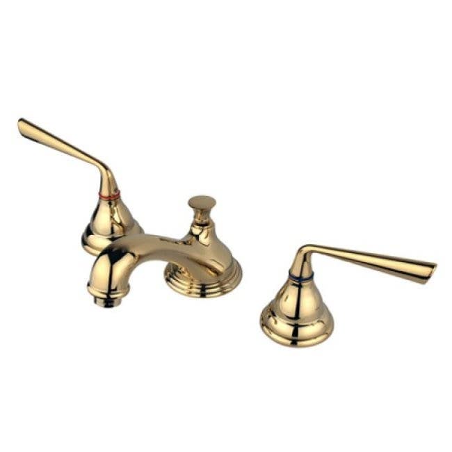 Kingston Brass KS556 Silver Sage Two Handle 8" to 16" Widespread Lavatory Faucet w/ Brass Pop-up