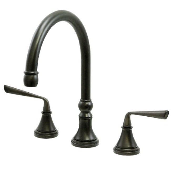 Kingston Brass KS2795 Silver Sage Widespread ADA Kitchen Faucet w/out Sprayer, Oil Rubbed Bronze
