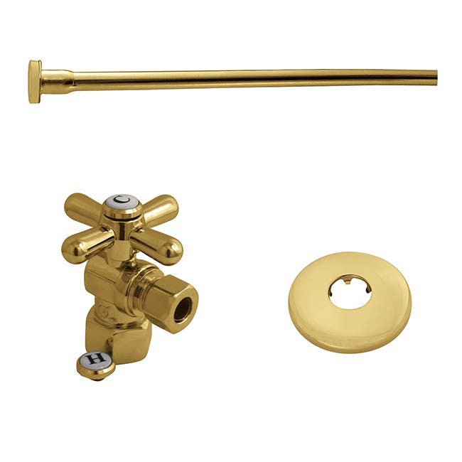 Kingston Brass KTK10 Trimscape Toilet Supply Kits Combo, 1/2" IPS Inlet, 3/8" Comp Outlet
