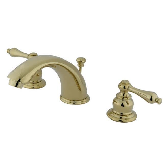 Kingston Brass KB97 Victorian Two Handle 8" to 16" Widespread Lavatory Faucet w/ Retail Pop-up & AL lever handles