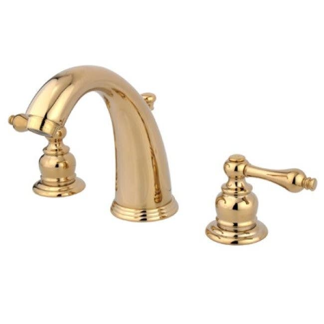Kingston Brass KB98 Victorian Two Handle 8" to 16" Widespread Lavatory Faucet w/ Retail Pop-up & AL lever handles