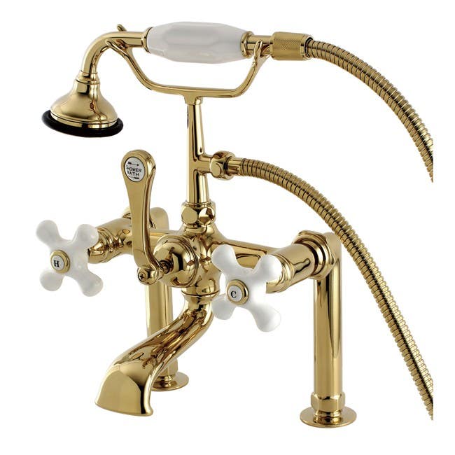 Kingston Brass AE11 Aqua Eden Vintage Deck Mount Clawfoot Tub Faucet