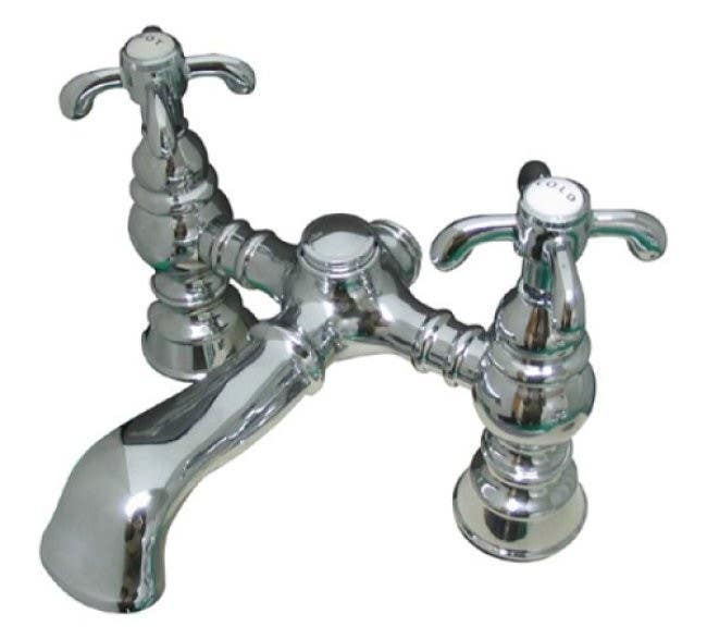 Kingston Brass CC1134T Vintage 7" Deck Mount Clawfoot Tub Filler w/ Versailles cross handles